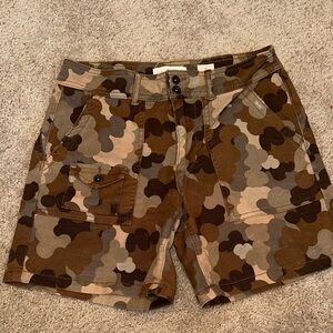 Anthropologie Camouflage Brown Shorts